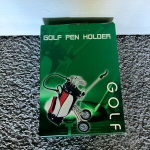 Golf Pen Holder with Red and Black Design